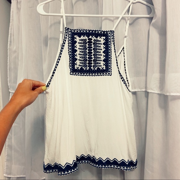 LF Tops - Embroidered Halter Top
